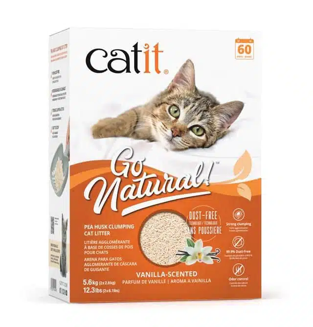 CATIT GO NATURAL PEA HUSK CLUMPING VANILLA 5.6KG (2X2.8KG)